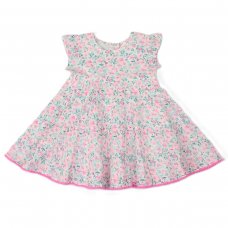 E33353: Infant Girls All Over Print Cotton Lined Dress (1-3 Years)